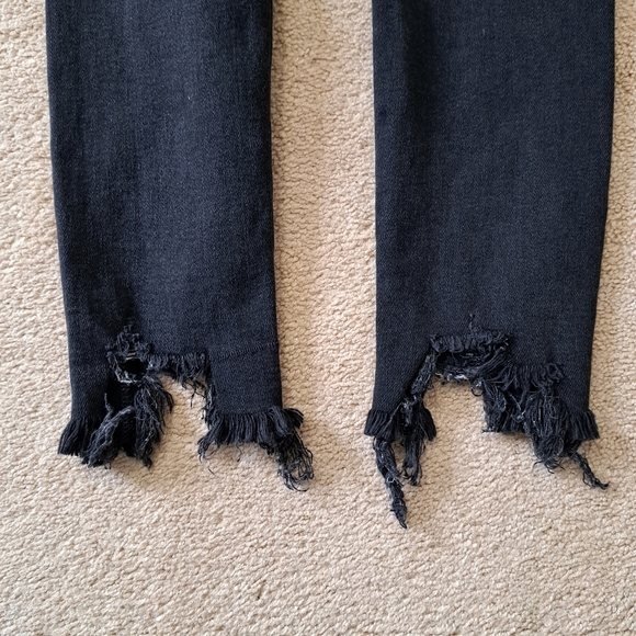 AGOLDE Jeans Women's 25 Black Wash Denim Sophie Skinny Ankle - Picture 10 of 12